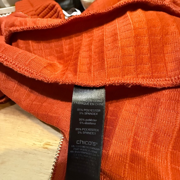 CHICOS SIZE 1 RUST JACKET - Picture 8 of 10